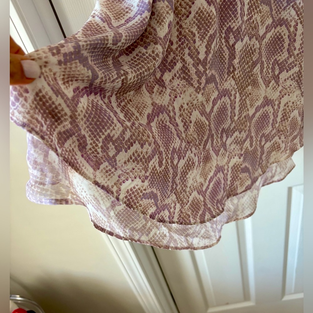 White House Black Market Lavender Snake Print Dress - Picture 3 of 3